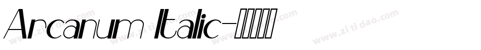 Arcanum Italic字体转换
